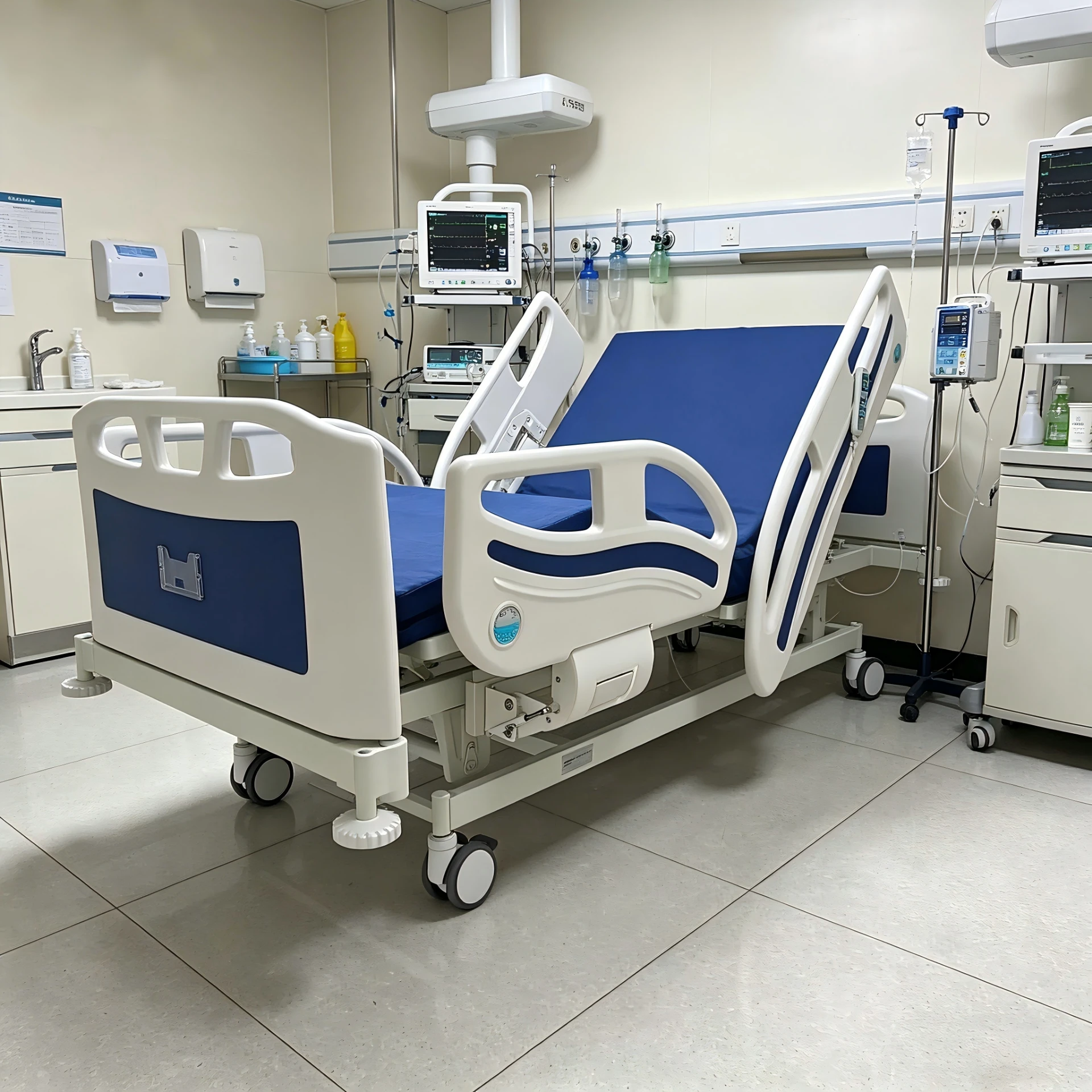 Advanced Features of Intelligent Panel Hospital Electric Beds with Manual CPR