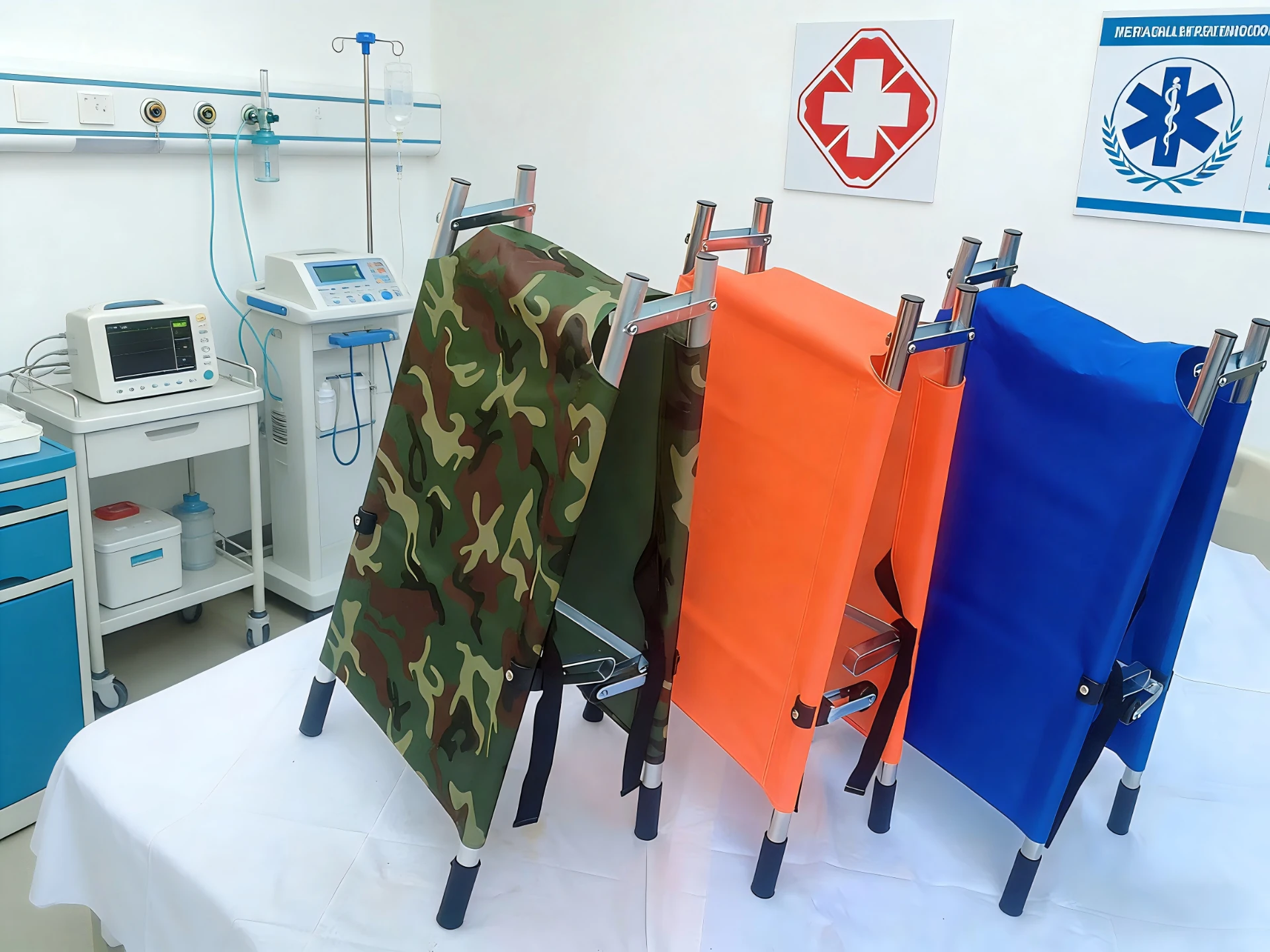 Efficient and Safe Aluminum Alloy Folding Stretchers for Emergency Medical Care