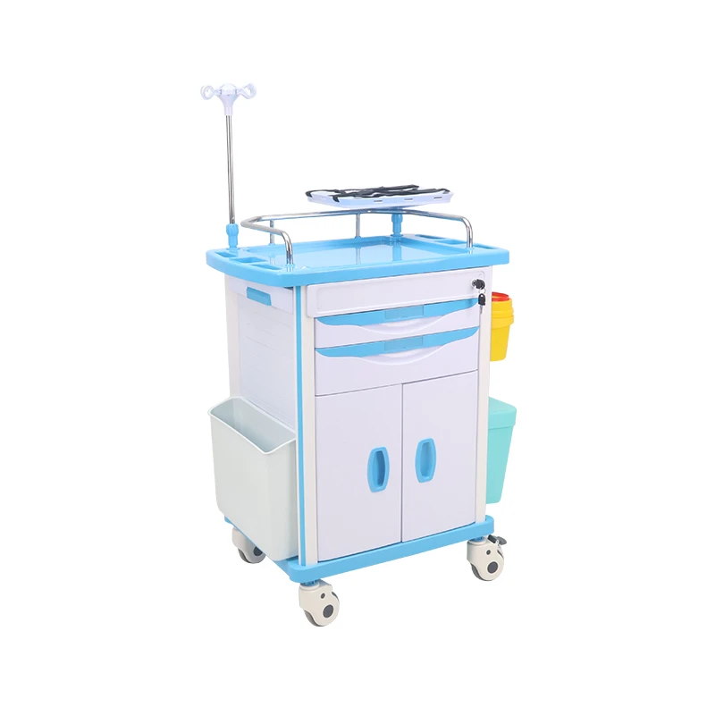 ABS Double-Door Medical Crash Cart
