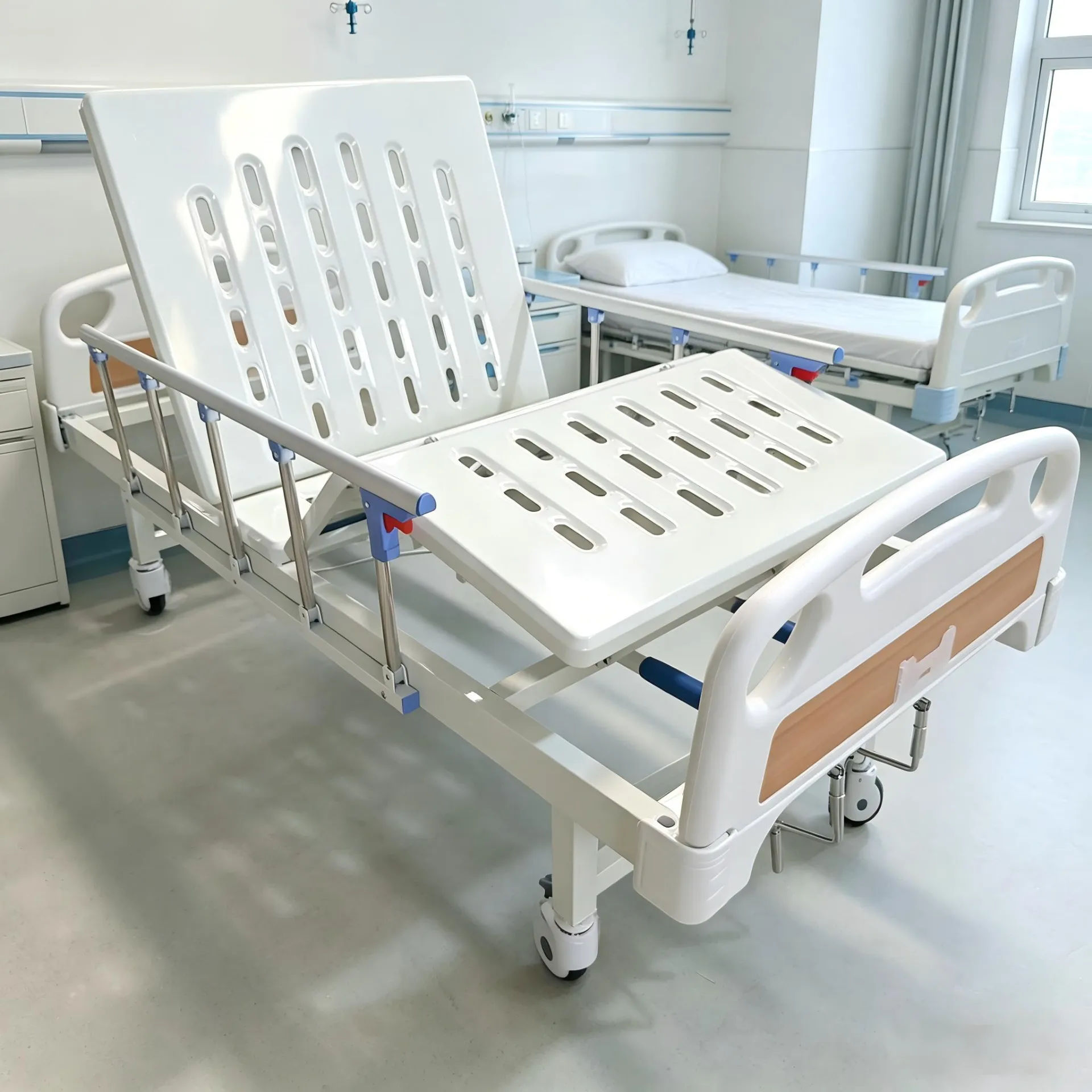 Hot Selling Manual Two-Function Hospital Bed with Affordable Price for Basic Patient Care