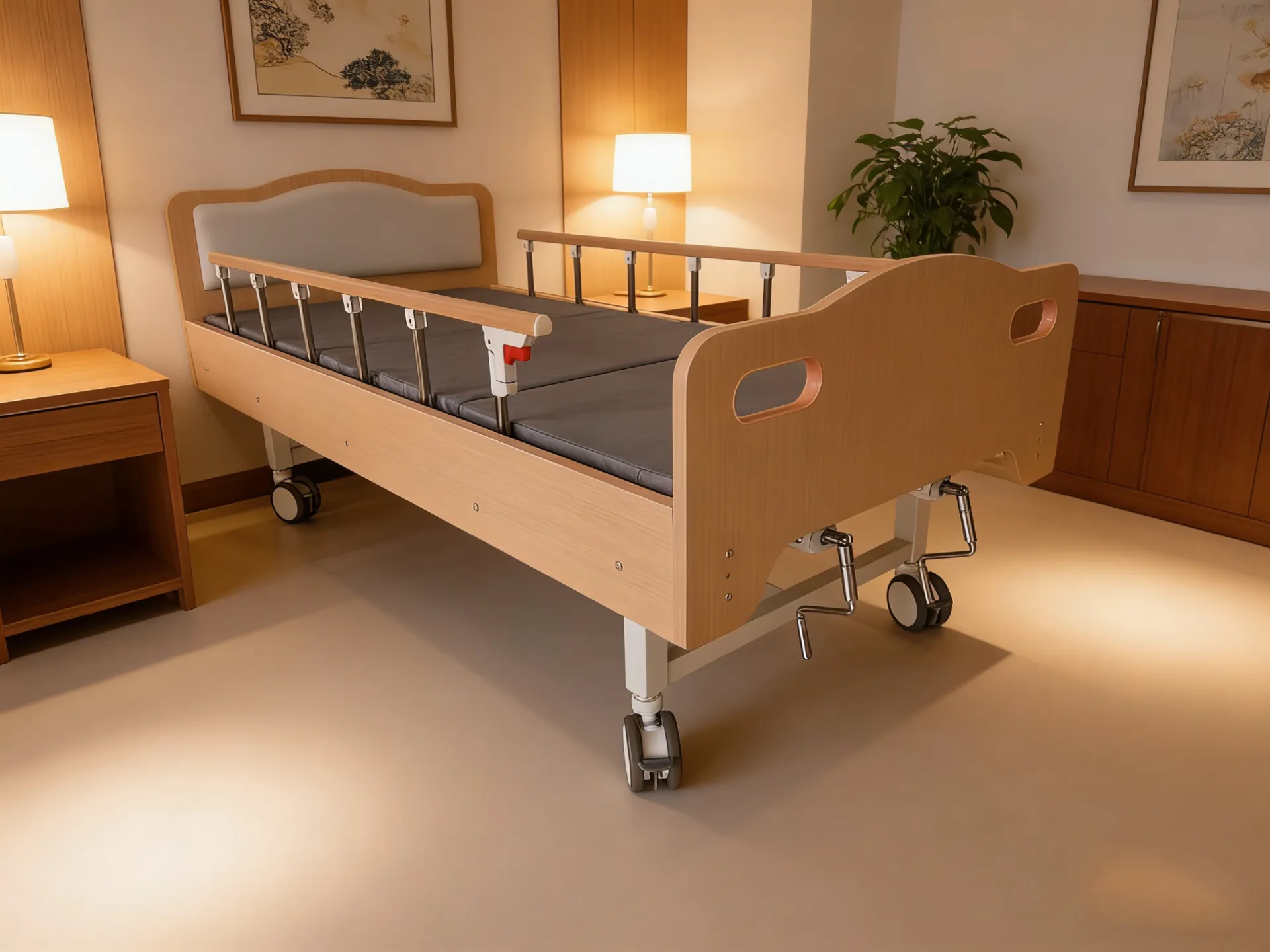 Manual Two-Function Hospital Bed for Clinic: Reliable, Comfortable, and Cost-Effective Patient Care