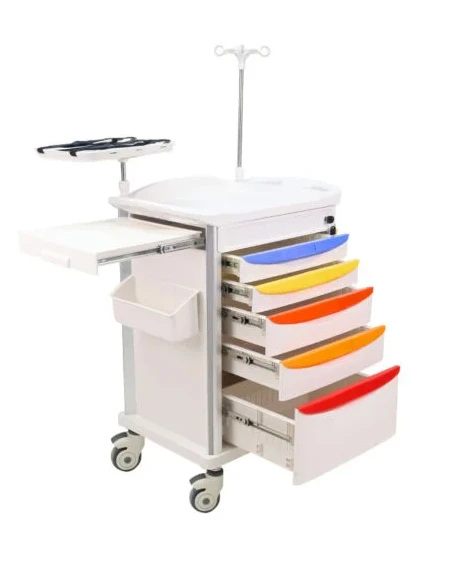 Colorful ABS Hospital Emergency Cart