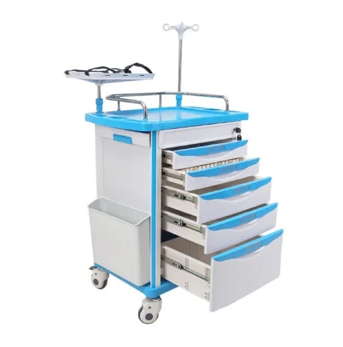 Hot Sale Medical ABS Emergency Room Treatment Trolley