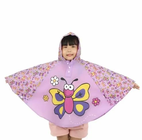 Brightly Colored Childrens Waterproof Poncho