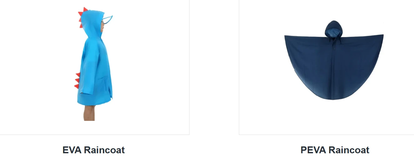 Clear PVC Raincoat Thickness Variations