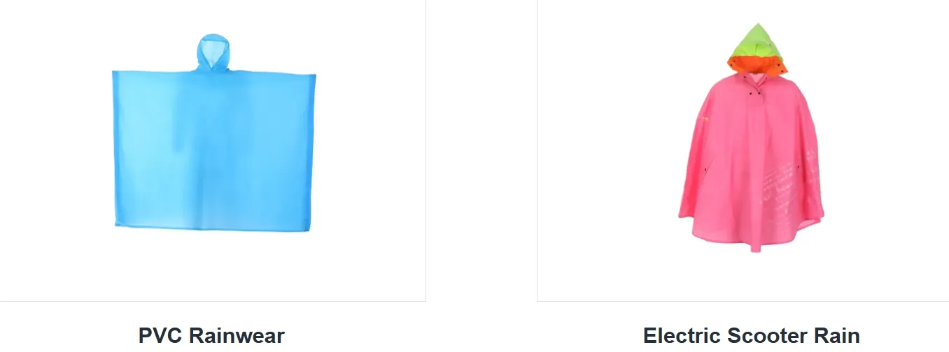 Clear PVC Raincoat Thickness Variations