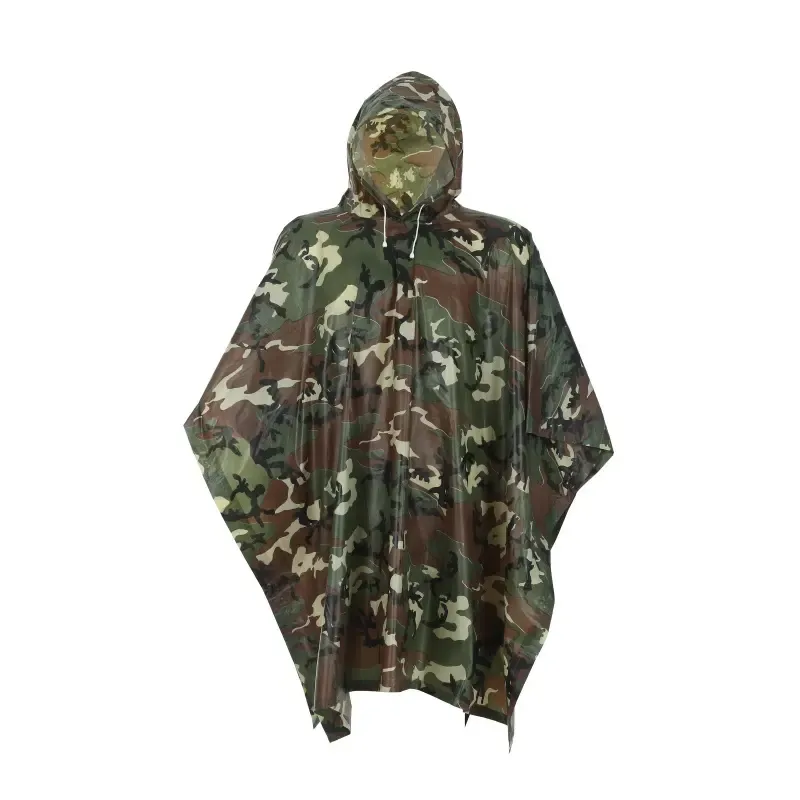 Camouflage Poncho Raincoat: Waterproof, Durable & Versatile Outdoor Gear