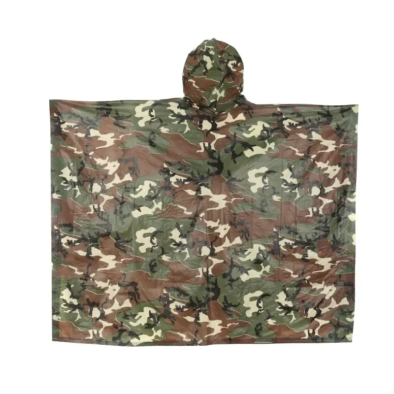 Camouflage Poncho Raincoat: Waterproof, Durable & Versatile Outdoor Gear