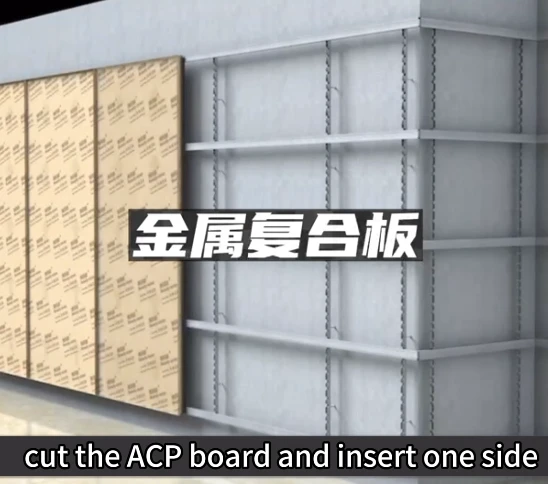 Method 1. interior ACP ACM wall panel installation video Alucobond Jiashuncai jsc aluminum Composite panels