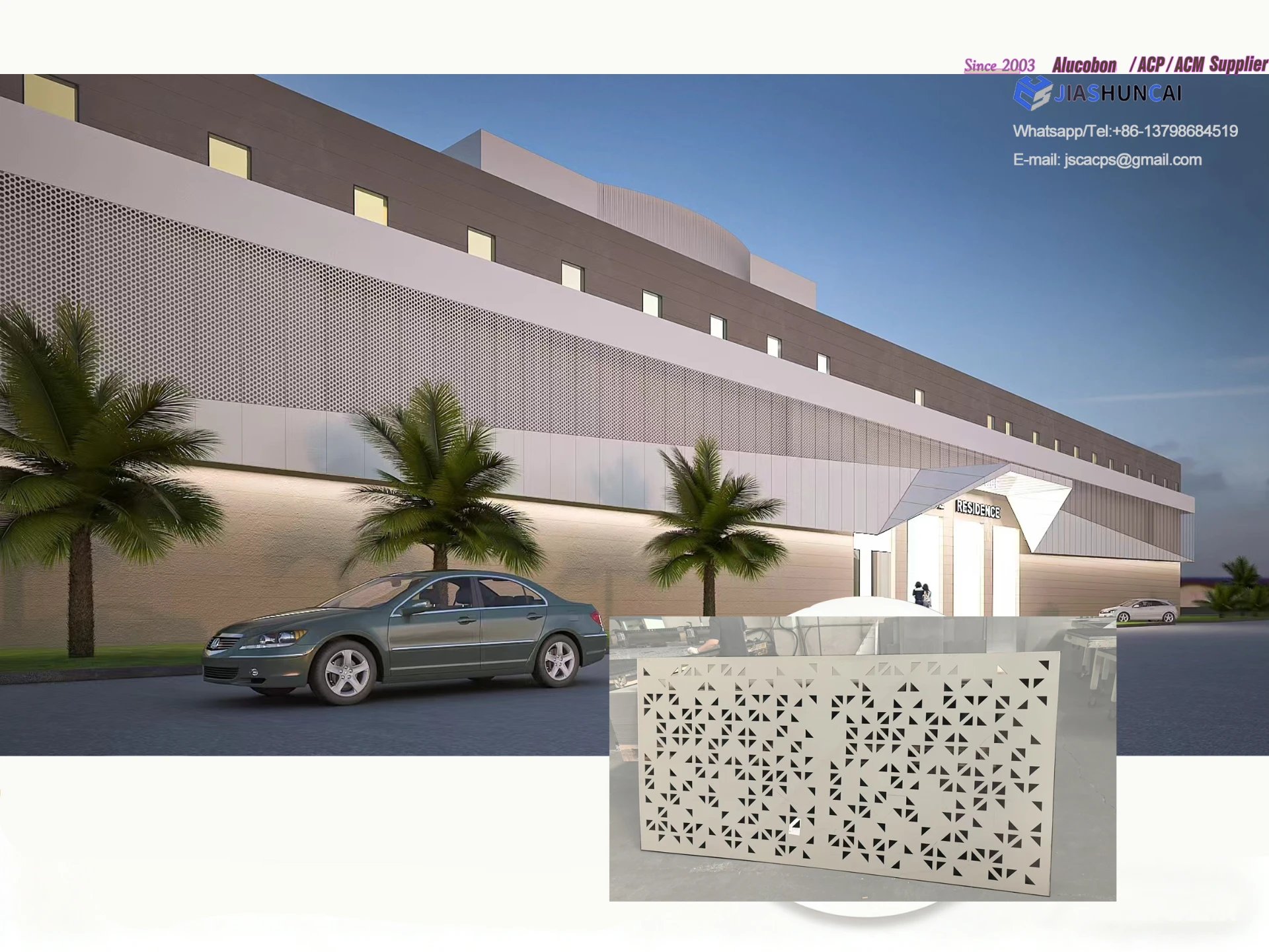 City Mall With Perforated Aluminum Composite Panels