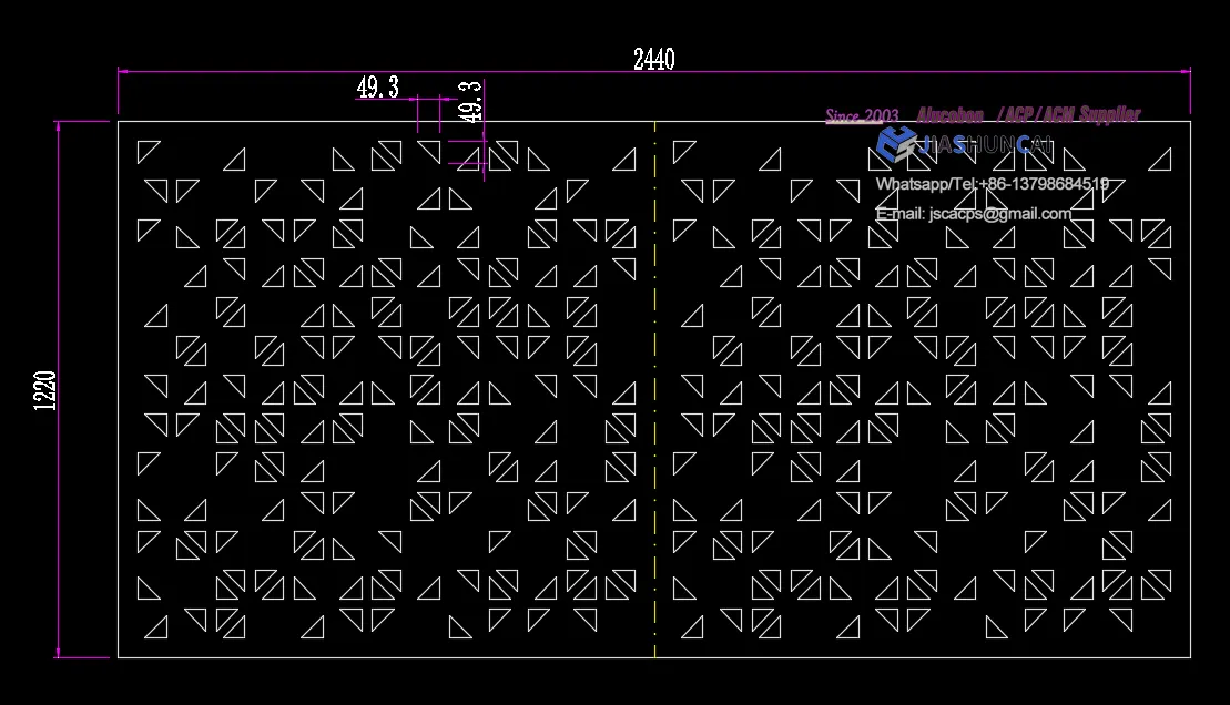 Modern Supermarket Facade with Perforated Design Enhance By JIASHUNCAI Aluminum Composite Panels