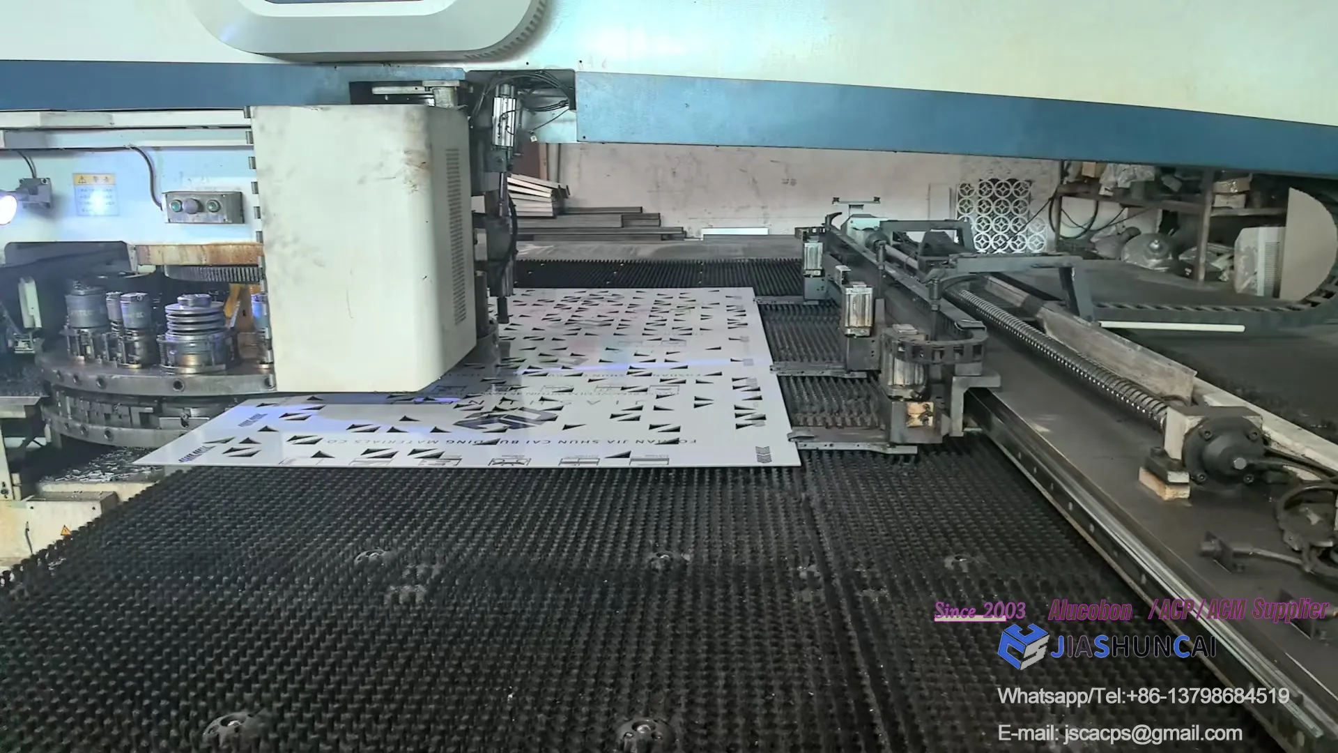 Modern Supermarket Facade with Perforated Design Enhance By JIASHUNCAI Aluminum Composite Panels