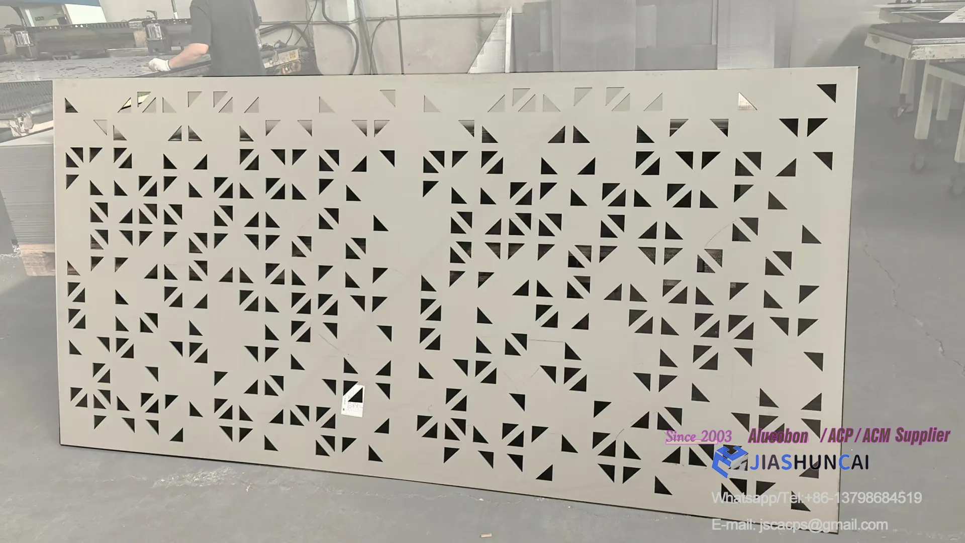 Modern Supermarket Facade with Perforated Design Enhance By JIASHUNCAI Aluminum Composite Panels