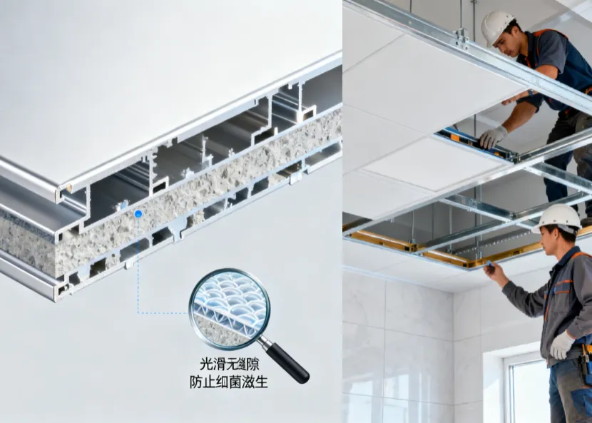 Hygienic Aluminum Ceiling Panels
