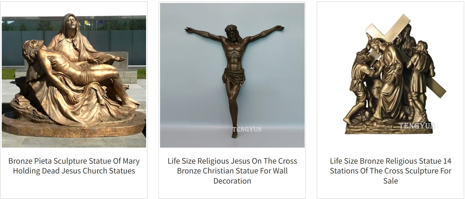 Bronze Christian Sculpture Outdoor Durability