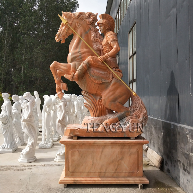 Ancient Roman Warrior Statues-Quyang Tengyun Carving Co., Ltd.|Hand-Carved Marble, Custom Sizes
