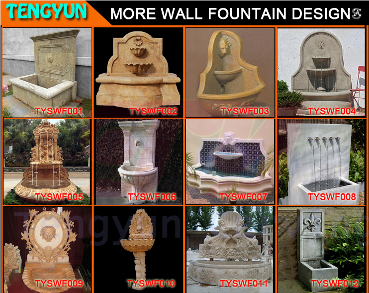 Wall-Mounted Stone Fountains for Courtyards and Patios