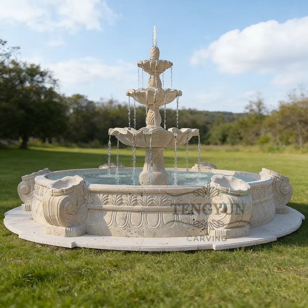 How to Choose Between Marble, Granite, and Limestone Wall Fountains