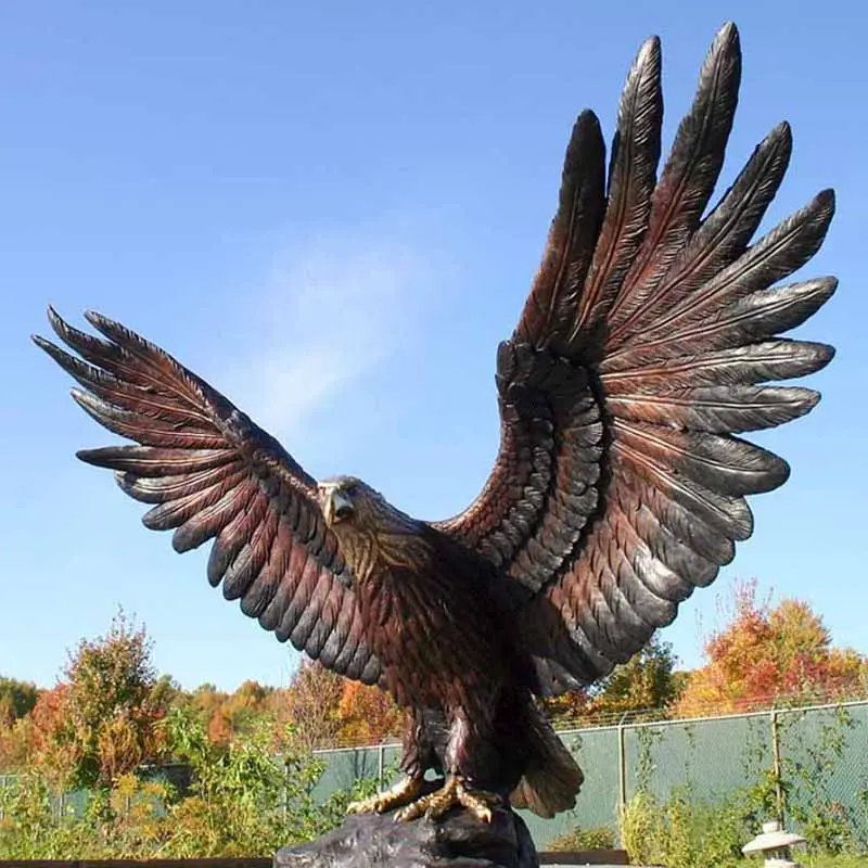 Bronze Wildlife Eagle Sculpture