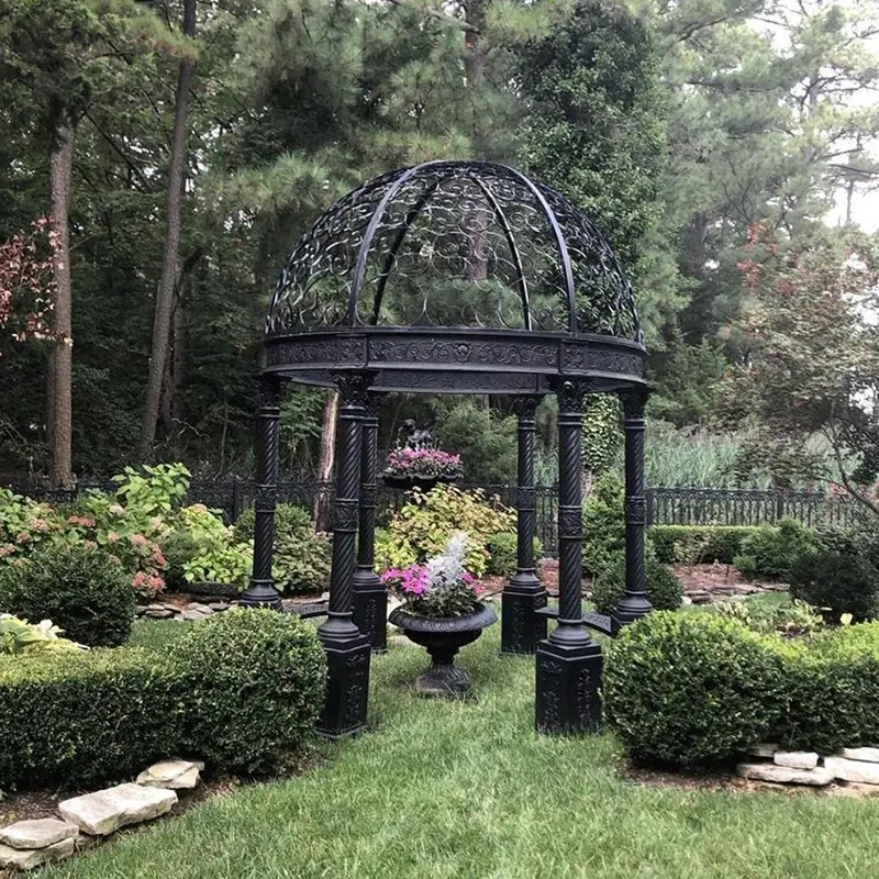 Cast iron garden gazebo