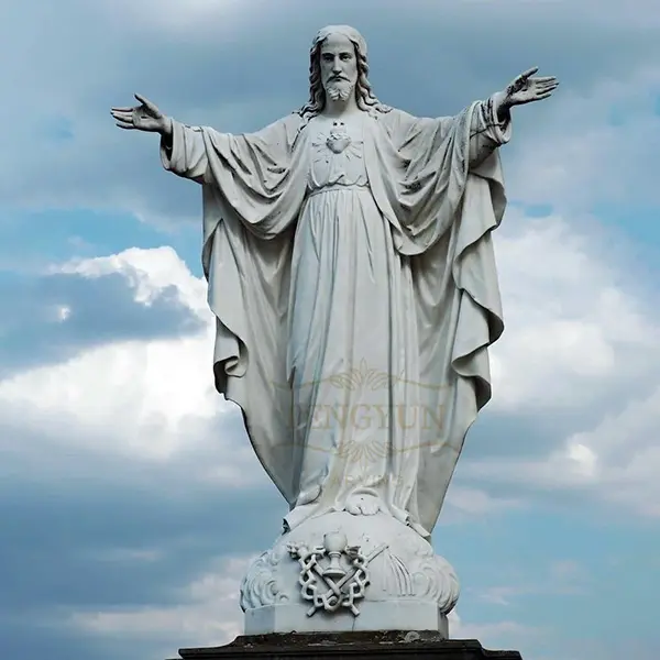 Church decoration stone marble Jesus Christ statue