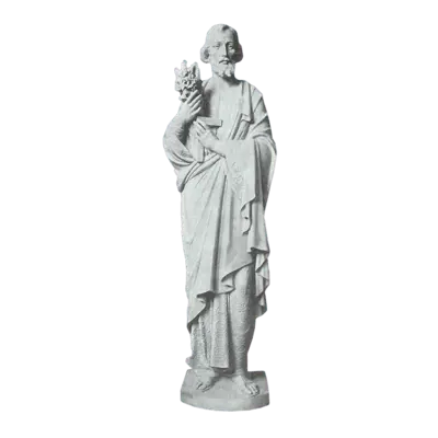 Factory Custom Grey Granite Carved Saint Paul Stone Religious Figure Statue For Sale