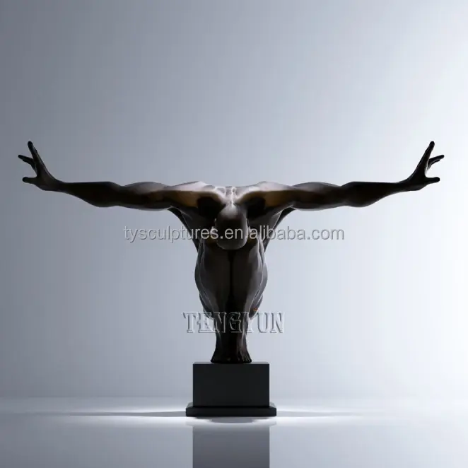 Famous Life Size Bronze David Diving Statue Metal Diver Sculpture For Home Decoration