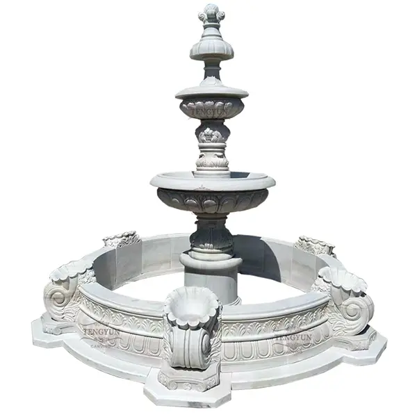 Garden outdoor waterscape water feature decor stone fountain marble fountain