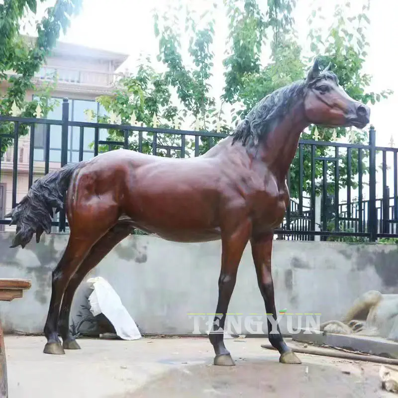 Greek Life Size Bronze Horse Sculptures For Sale