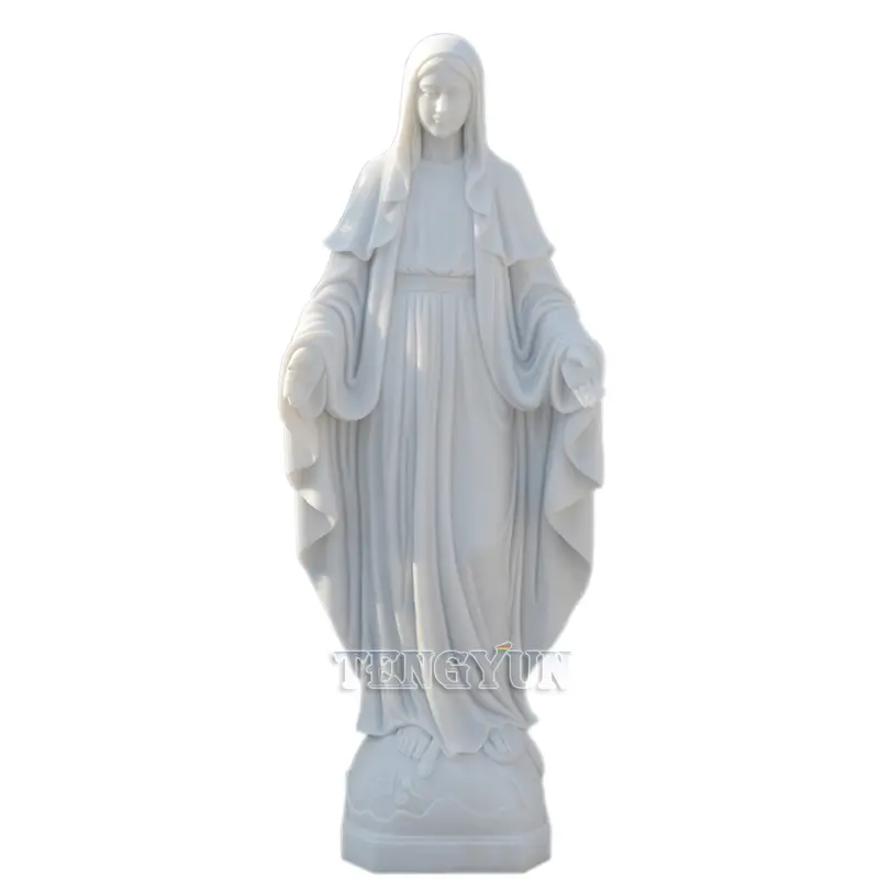 Home Decorative Large Size Blessed Virgin Mary Bonded Marble Statue