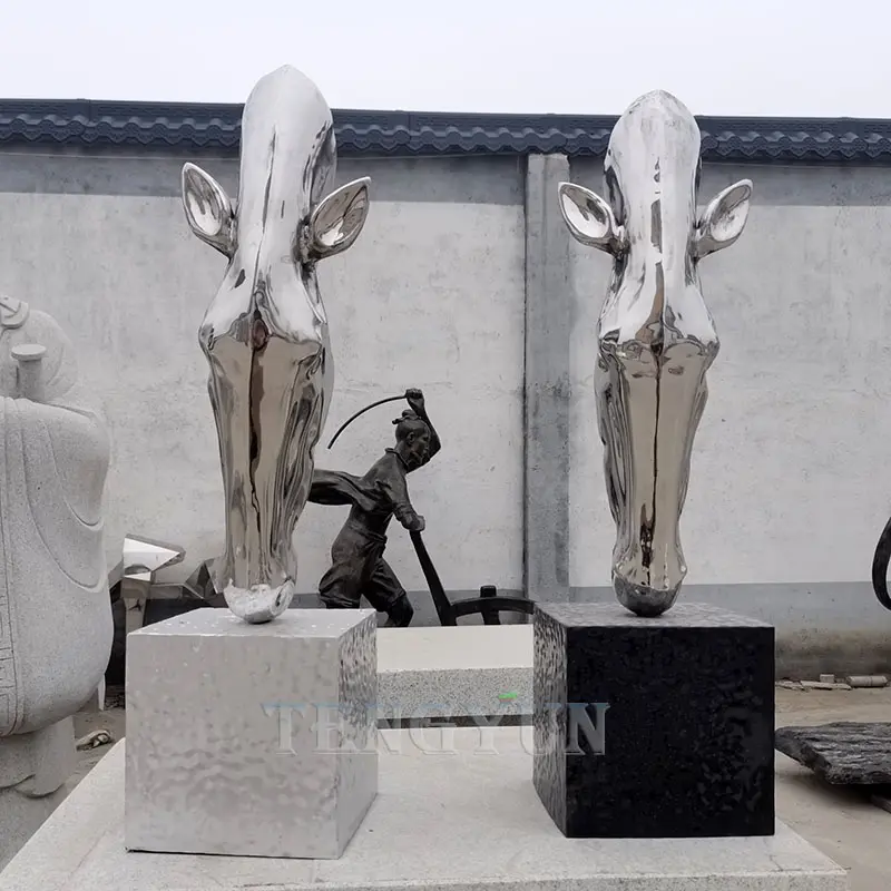 Home Decorative Stainless Steel Horse Head Sculptures For Sale