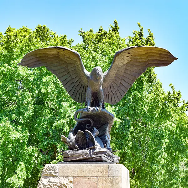 Home decoration animal sculpture bronze eagle statue