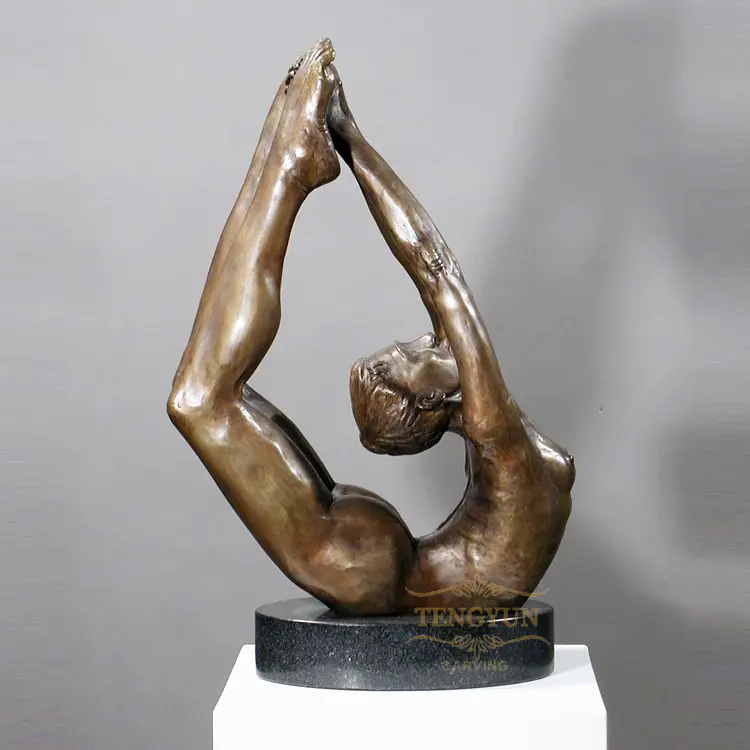 Inside Mall Decorative Life Size Dancing Nude Girl Statue Bronze Sexy Dancer Naked Sculpture