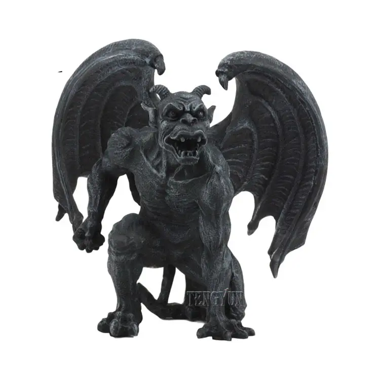 Large Resin Hanging Gargoyle Statues Overhead Door And Windows Griffin Sculptures Fiberglass Animal For Roofing Decoration