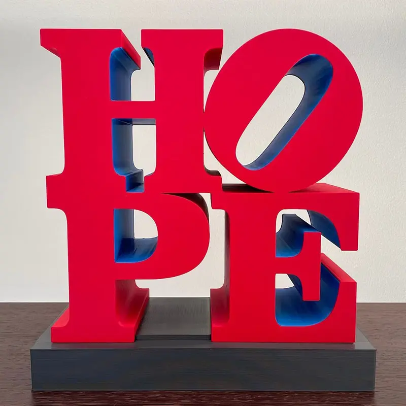 Large Stainless Steel Letters Garden Outdoor Big Metal HOPE Word Red Sculpture For Sale