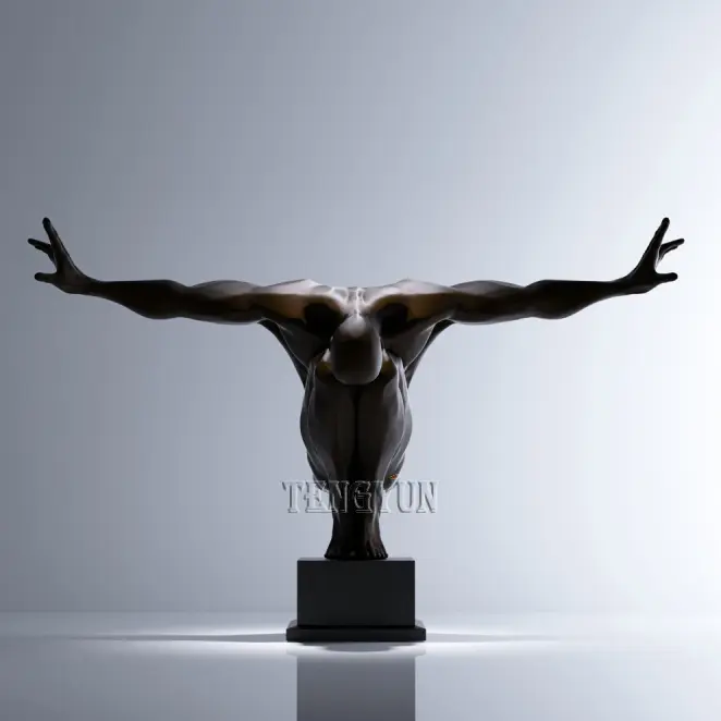 Life Size Bronze Diver Statue Male Sculpture