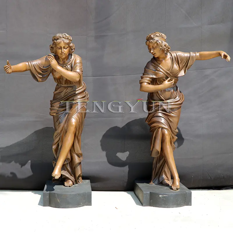 Life Size Dance Statue Girl Sculpture Bronze Dancer Home Decorative Statues For Sale