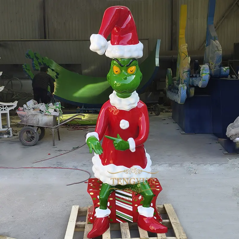 Life Size Fiberglass Grinch Statue For Christmas Decoration