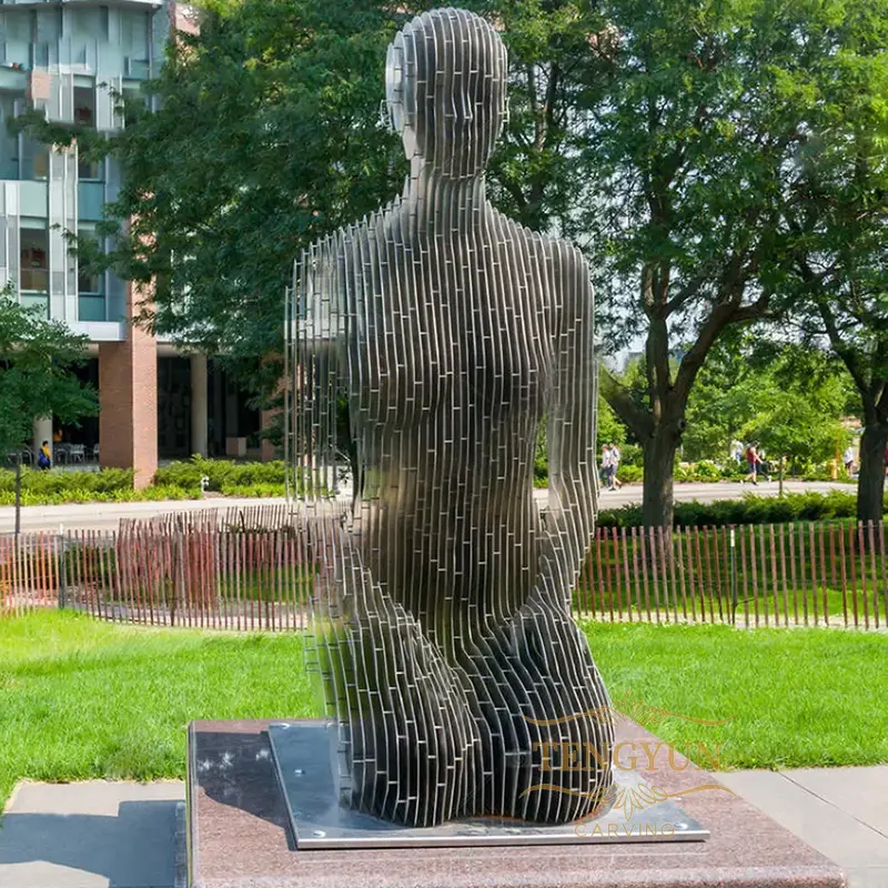 Life Size Stainless Steel Disappear Lady Statue For Sale