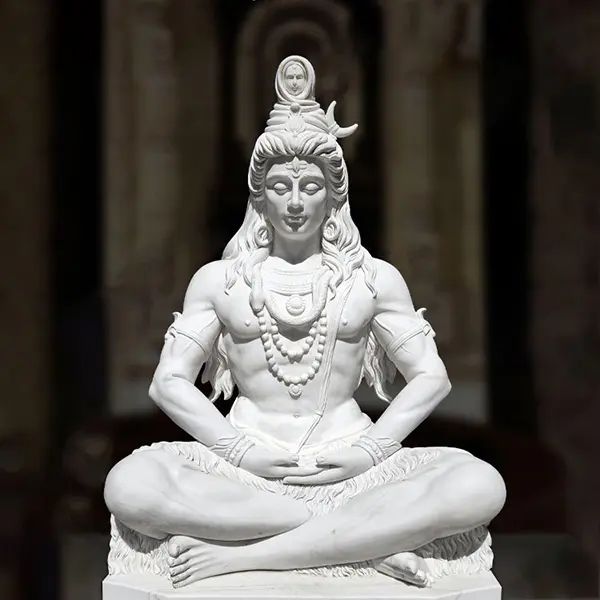 Life size religious statue marble Shiva Lord statue
