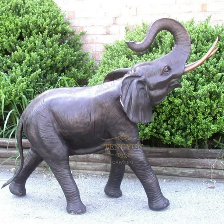 Outdoor Decorative Bronze Elephant Sculpture For Sale