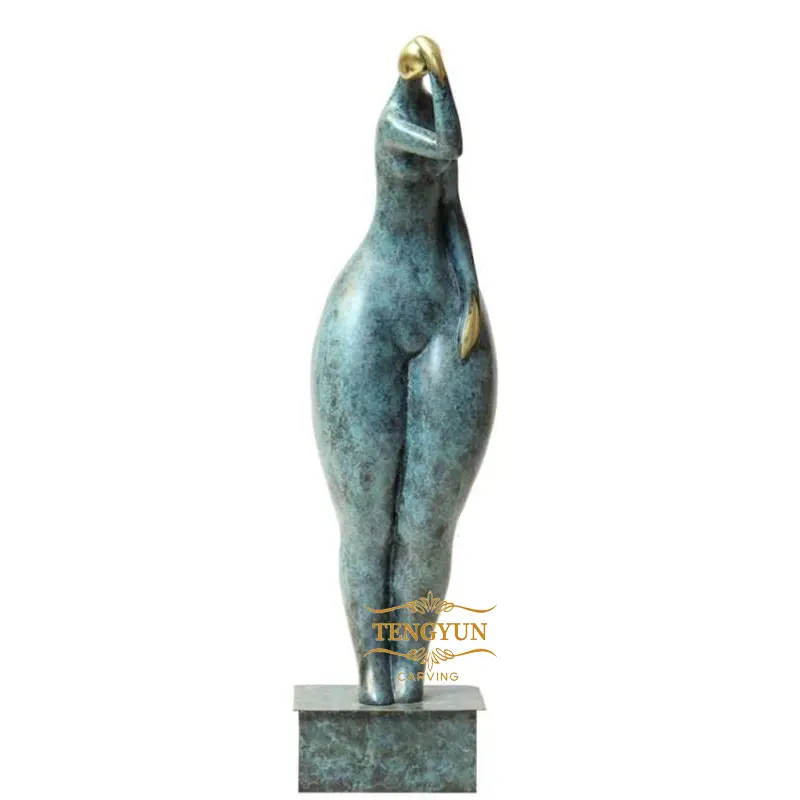 Park Decorative China Factory Bronze Abstract Modern Designed Fat Adolescent Girl Sex Female Abstract Statue