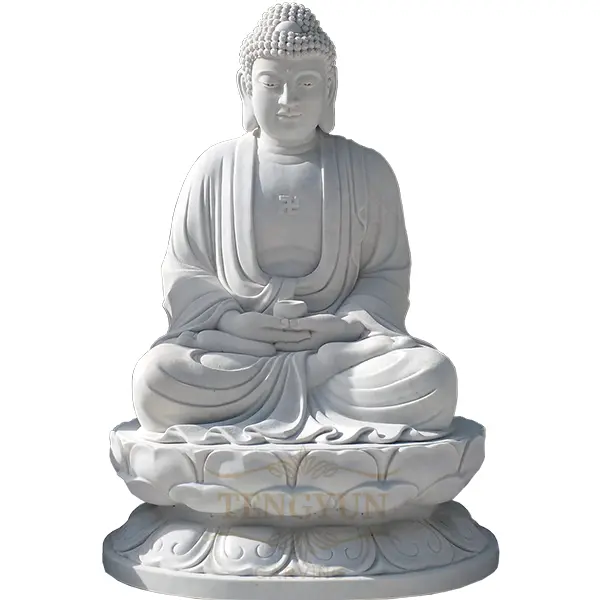 Religious Buddhism statue stone marble Sakyamuni statue