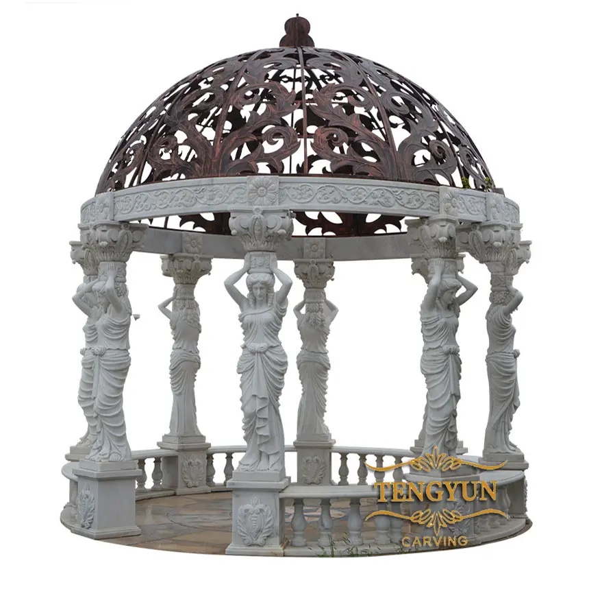 Wholesale Gazebo Statue For Patio Outdoor Garden Female Lady Statues Gazebos For Sale