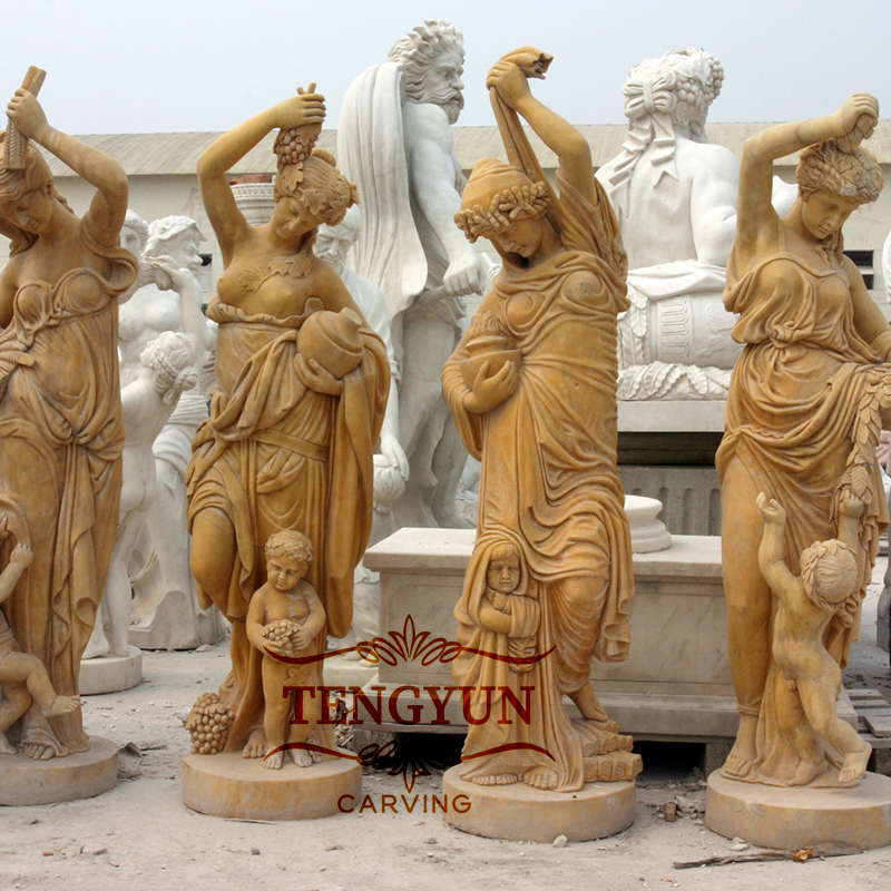 A Collection of God Four Season Statues