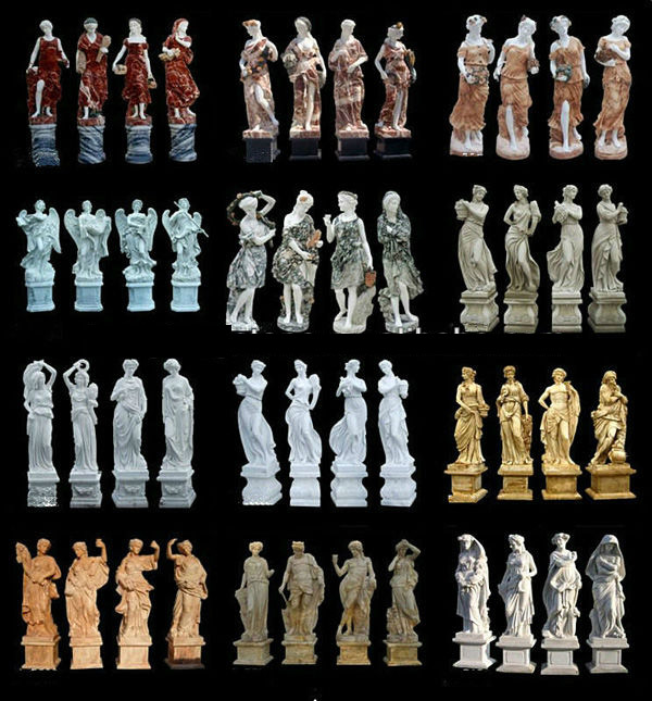 stone four season statues  (7)