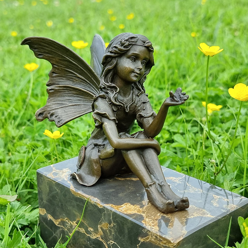 bronze little fairy statue