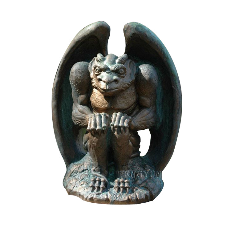 bronze socrates gargoyle statue the thinker