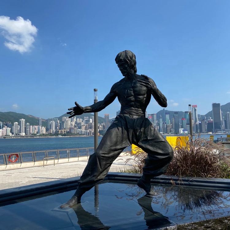 Bronze famous statue Bruce Lee statue from Tengyun (1)