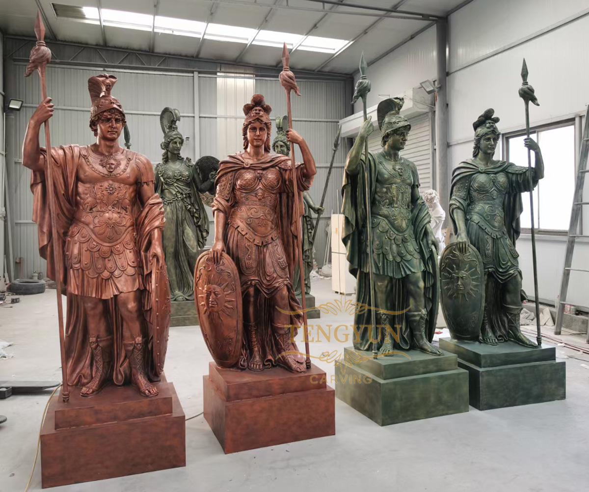 fiberglass warrior statues(3)